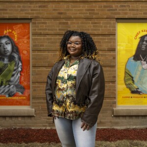 Nailah Golden created some of the panels that appear on the Lazarus Apartments.