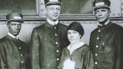 Pullman Company maid with Pullman porters.