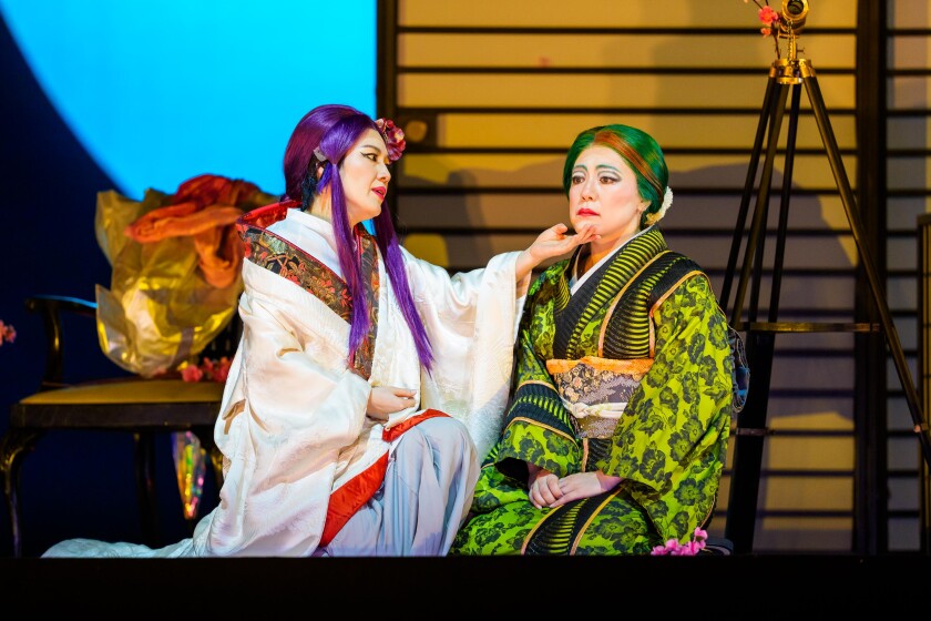 Nozomi Kato portrays Suzuki, the loyal servant of Cio-Cio-San (Karah Son).