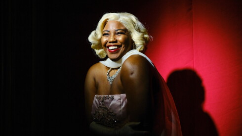 Alexis Ward in ANDY WARHOL PRESENTS: THE COCAINE PLAY, from Jackalope Theatre Company, now playing through July 6, at the Broadway Armory Park, 5917 N Broadway St.