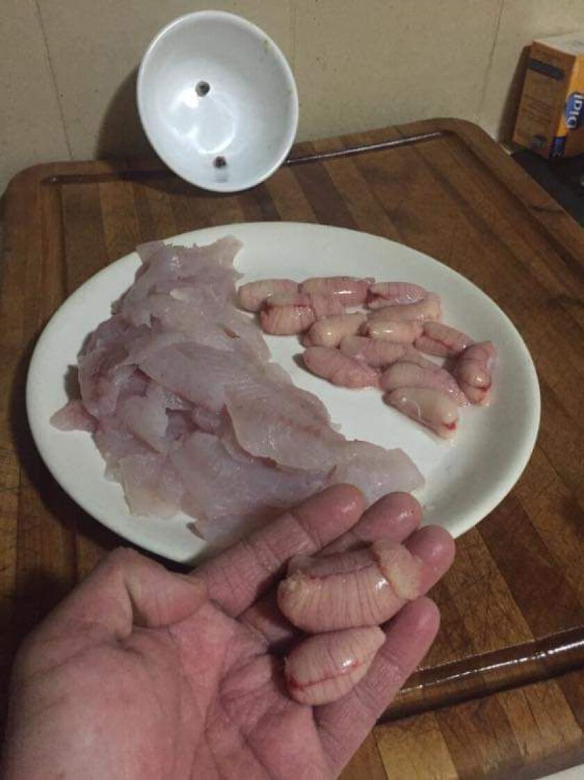 Perch fillets and perch eggs.<br>Provided by Oscar Santos