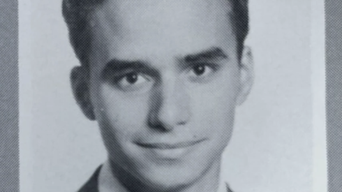 Robert Prevost, the future Pope Leo XIV, shown in his high school seminary yearbook.
