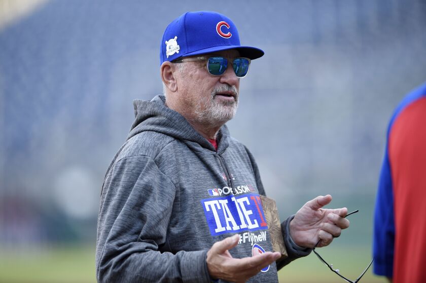 Cubs manager Joe Maddon.
