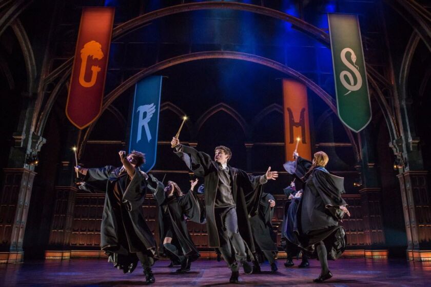 This image shows a scene from the stage production of “Harry Potter and the Cursed Child,” in New York. The show received 10 Tony Award nominations it was announced Tuesday, May 1, 2018 including best play. | Matthew Murphy/Boneau/Bryan-Brown via AP