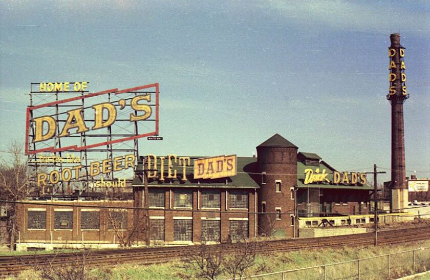 The former Dad’s Root Beer sign at the Avondale bottling plant. | Courtesy dadsrootbeer.com
