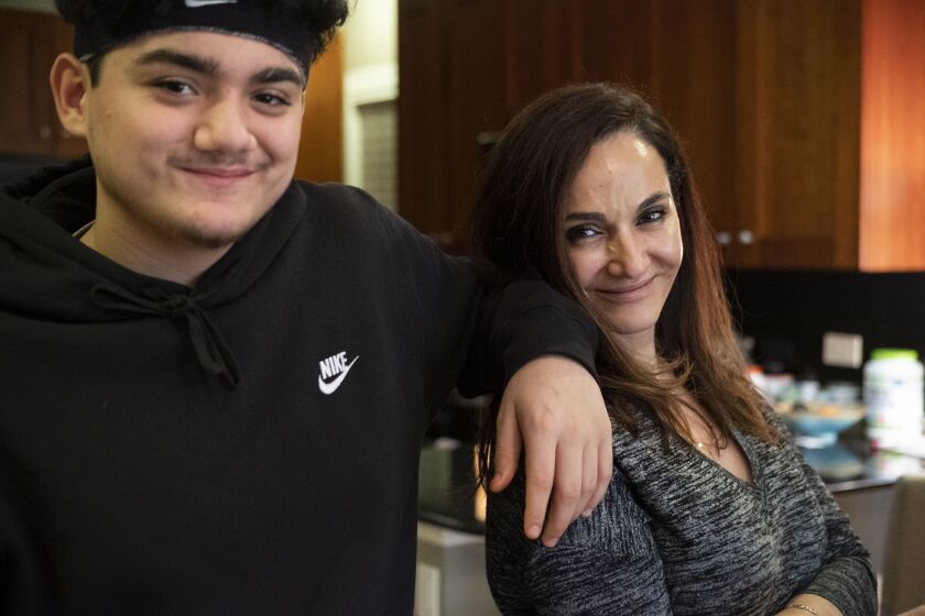 Alejandra Cano with her son Nico.