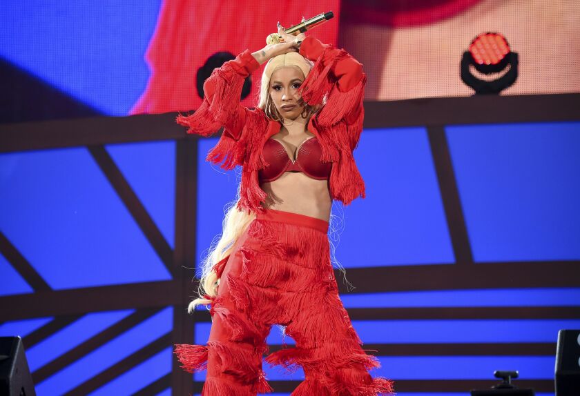 Hip-hop recording artist Cardi B performs at the 2018 Global Citizen Festival in Central Park on Saturday, Sept. 29, 2018, in New York. (Photo by Evan Agostini/Invision/AP)