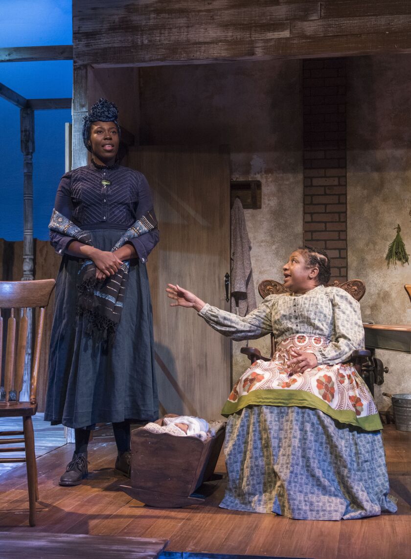 Tiffany Oglesby and Joslyn Jones star in “Flyin’ West” at American Blues Theater. | Michael Brosilow