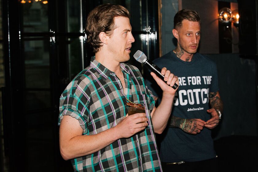 Alex Moffat hosts a July 13, 2017, event for John Dewar & Sons at the Dawson in Chicago. | Provided photo