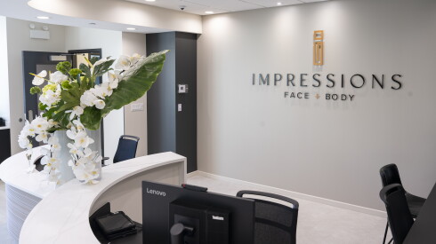 The main lobby of Impressions Face + Body at 224 W. Hill St. in the Old Town.