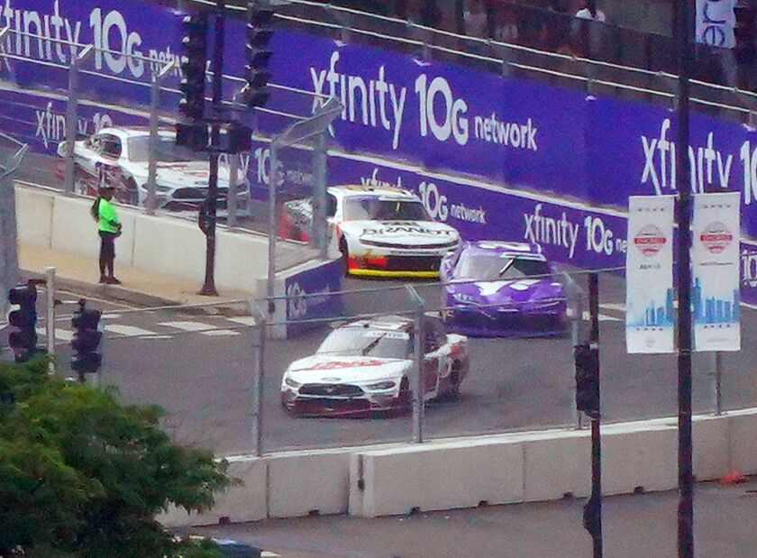 Cole Custer (00) wins the first stage of ‘The Loop 121’ race in the NASCAR Xfinity Series.