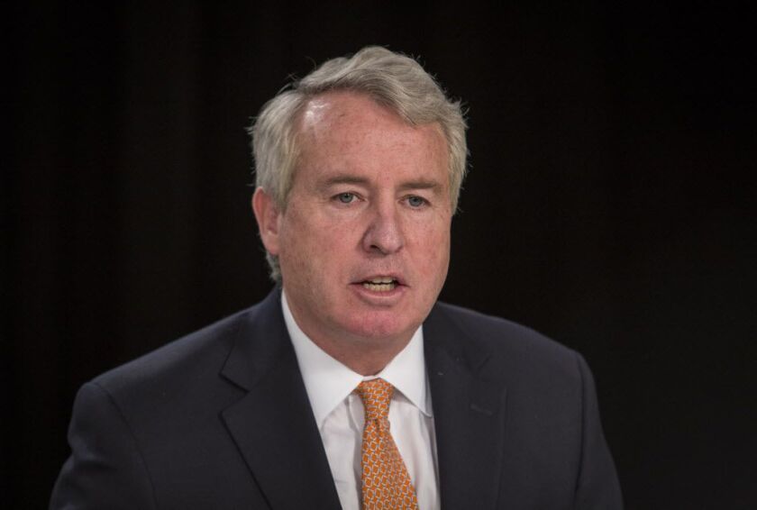 Businessman Chris Kennedy at a forum with the Chicago Sun-Times Editorial Board Wednesday, Jan. 17, 2018. | Rich Hein/Sun-Times