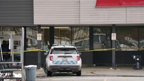 Three people were shot and two people were injured when they fell during a shooting at Jewel Osco, 443 E. 34th St. on Tuesday.