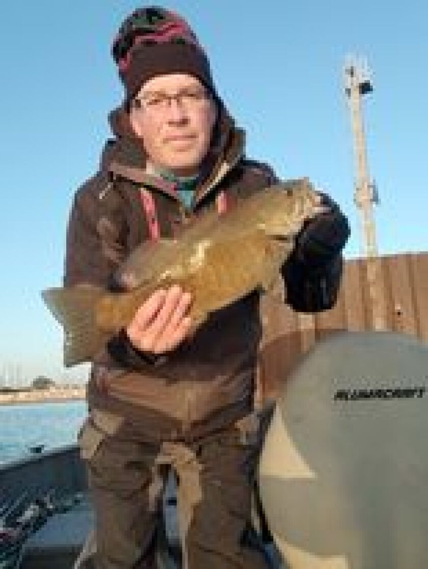 James Baranski found tough fishing, but some smallmouth bass Friday in Indiana. Provided photo