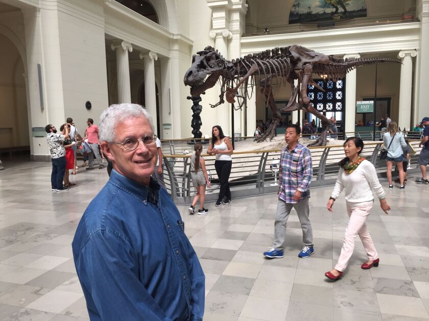 William Simpson, a Field Museum paleontologist, said he is excited by the opportunity to move SUE, the museum’s famed T-rex, into a new, smaller exhibit space on the second floor. | Mark Brown/Sun-Times