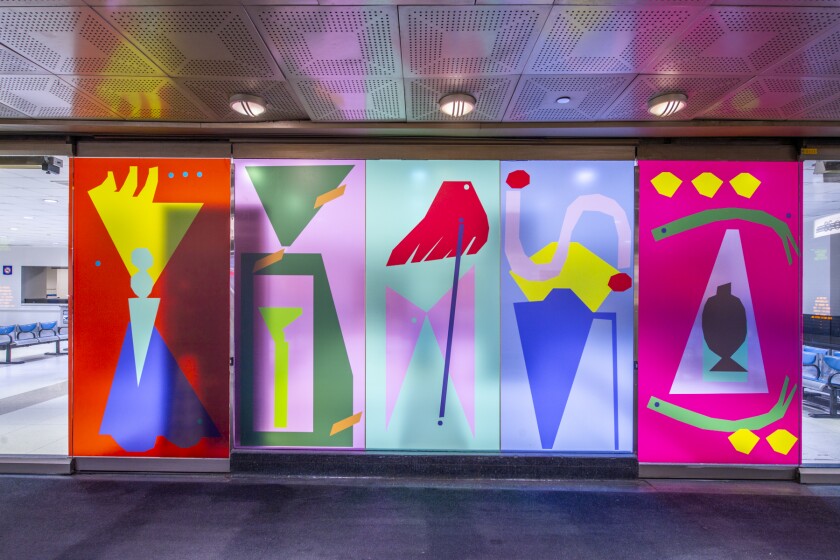 Caroline Kent's mural inside Chicago's Union Station is part of the yearlong Art at Amtrak Public Art Program.