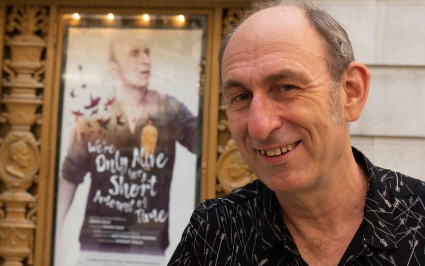 Actor-director David Cale, staring in “We’re Only Alive for a Short Amount of Time” at the Goodman Theatre, is photographed in Chicago on Sept. 5, 2018. | Eliza Davidson/Chicago Sun-Times