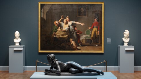 Installation view of French Neoclassical Paintings from The Horvitz Collection at the Art Institute of Chicago, 2024.