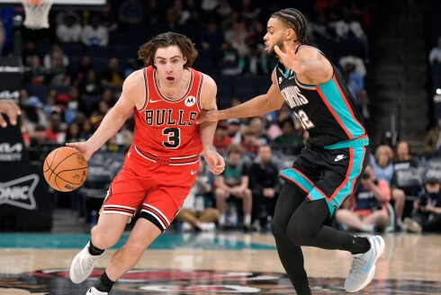 Josh Giddey sat Wednesday with a tight hamstring, and it's possible he will not play again this season.