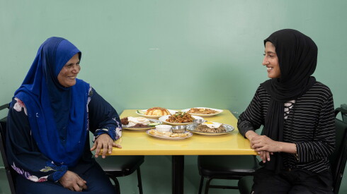 Toyuba Amir Ali (left, owner of Asian Homecook, and her daughter Aisha smile at Asian Homecook in West Ridge, Friday, July 10, 2026. | Pat Nabong/Sun-Times