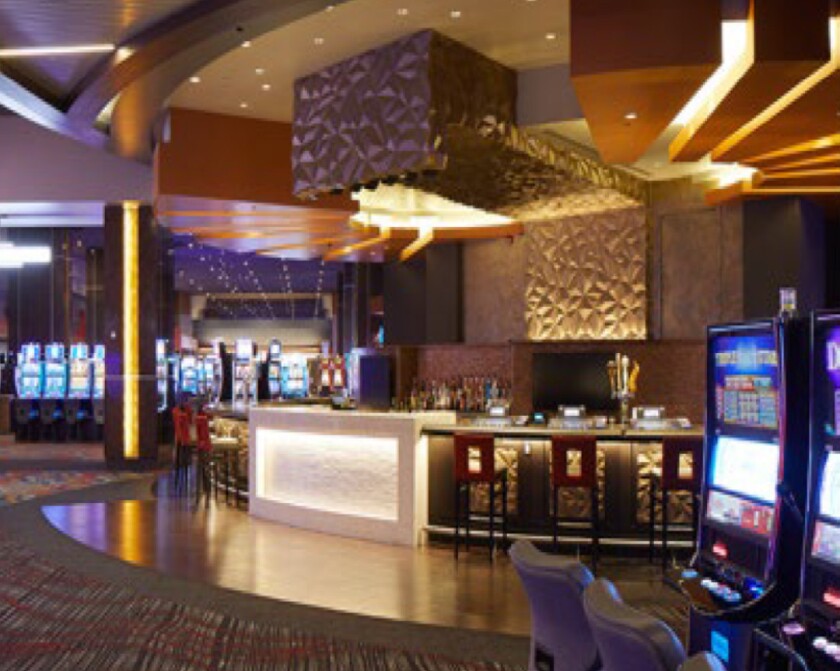 Artist’s rendering of a bar and slots at a a proposed Lynwood casino.