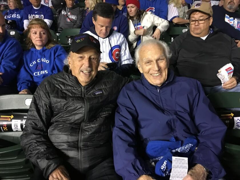 Brothers Frank Capitanini (left) and Ray Capitanini at a Cubs World Series game. | Provided photo