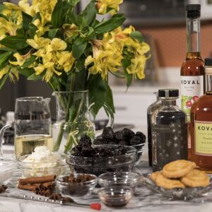 Ingredients for a dessert and cocktail recipes by Koval Distillery. | Ashlee Rezin/Sun-Times