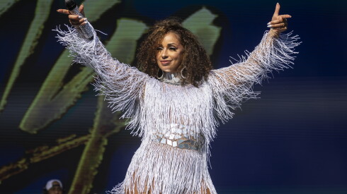 Mya performs on day two of the Forever Mine music festival in Union Park.