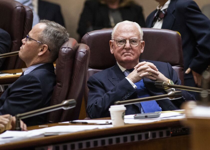 Ald. Ed Burke (14th) attends a City Council meeting in 2019.