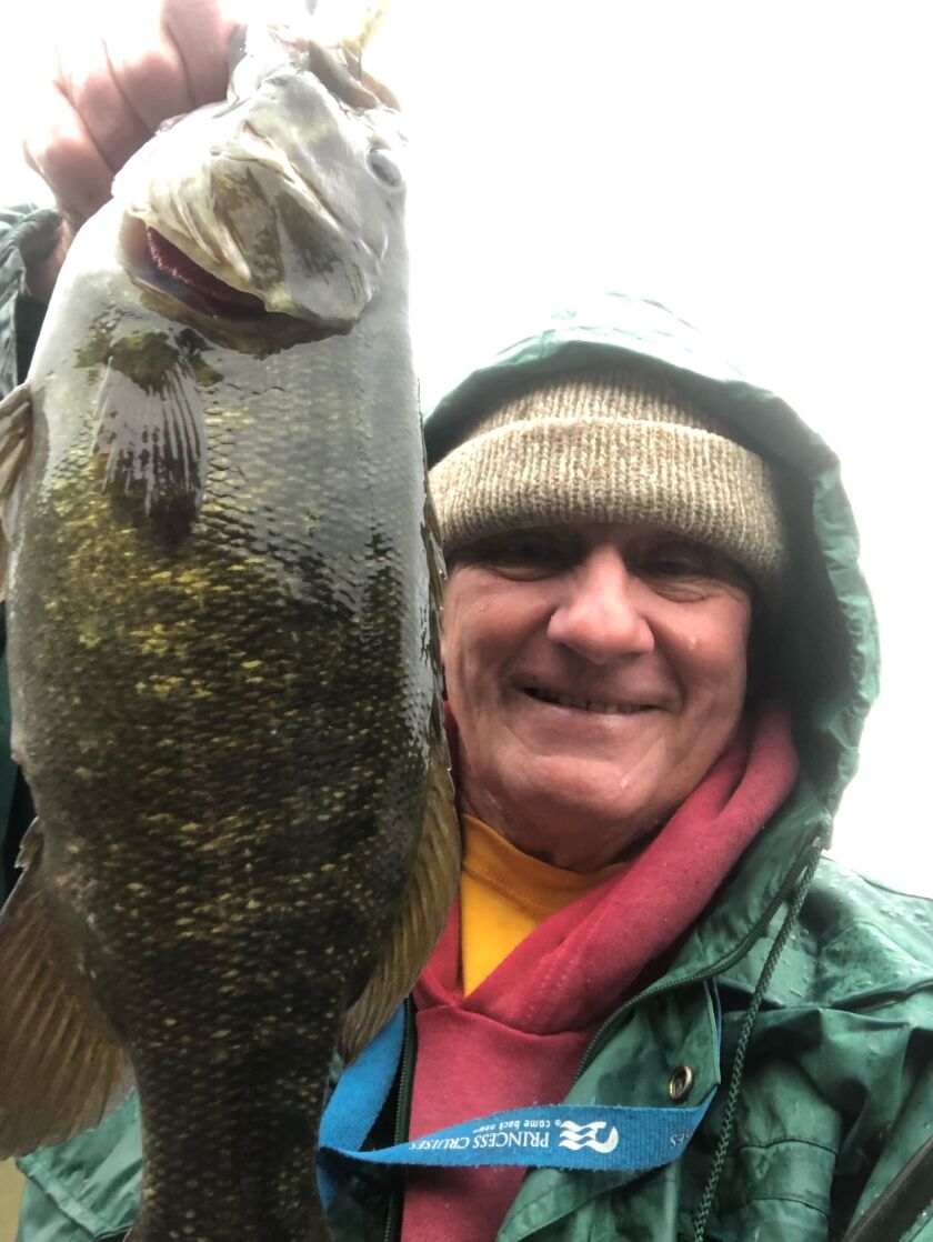 George Peters with a good smallmouth bass from the Kankakee River. Provided photo