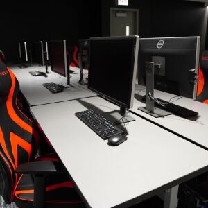 The esports lab at the North Austin Center, a community center and sports complex from the Chicago Fire Foundation and others in the West Side neighborhood that opened Thursday.