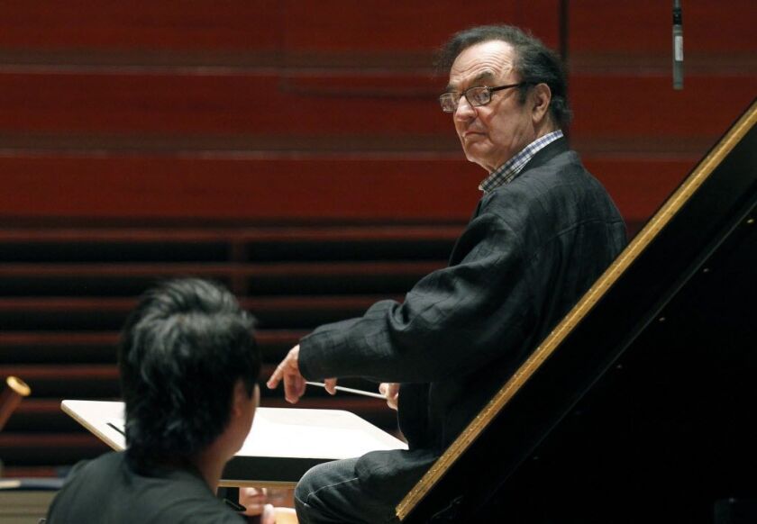 In this Oct. 19, 2011 file photo, world-renowned conductor Charles Dutoit performs with the Philadelphia Orchestra during a rehearsal in Philadelphia. | AP Photo/Alex Brandon, File
