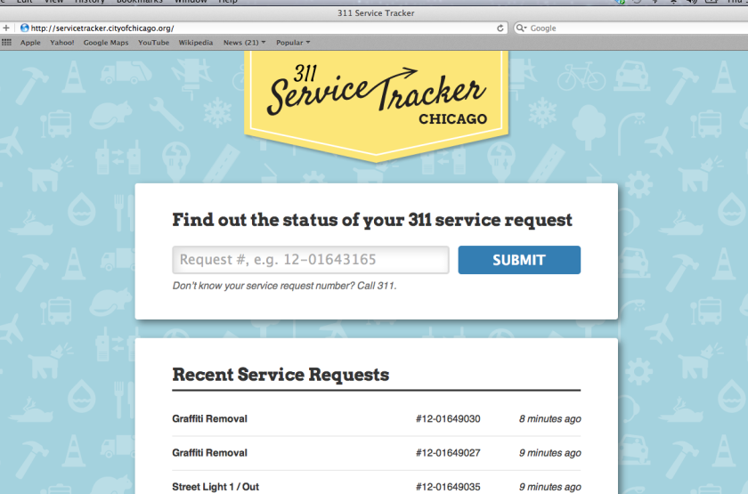 Chicago launches 311 service tracker - WBEZ Chicago