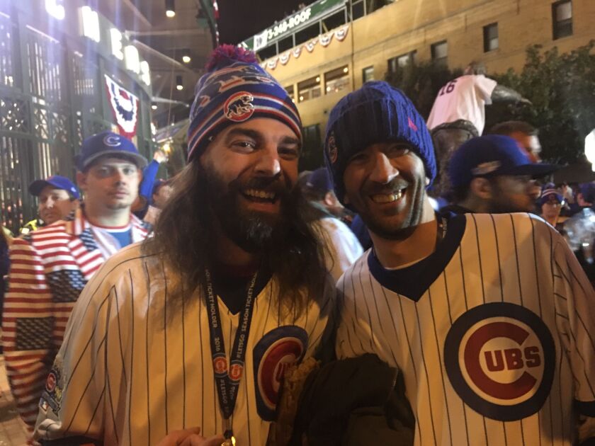 Ryan Wedig (right) with his friend Joe Dooley. | Mitch Dudek / Sun-Times