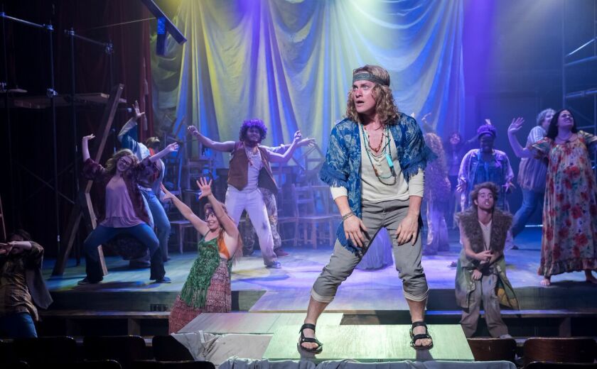 Liam Quealy plays Claude in the Mercury Theater Chicago production of “Hair.” (Photo: Brett A. Beiner)