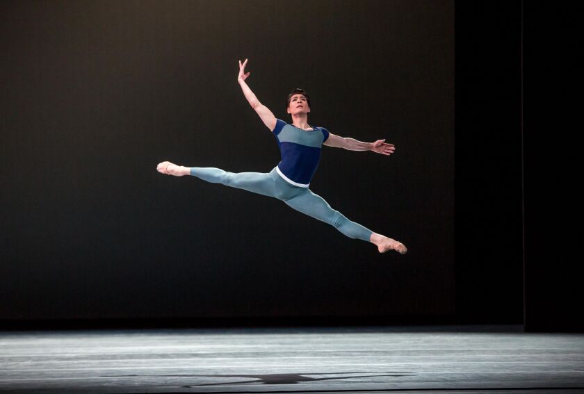 The Joffrey Ballet’s Yoshihisa Arai flies high in Justin Peck’s “Year of the Rabbit.” (Photo: Cheryl Mann)