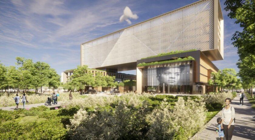 A rendering of the proposed research and innovation center to be anchored by Israel’s Sheba Medical Center. 