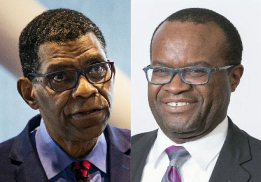Dr. Terry Mason, left; Ekerete Akpan, right.