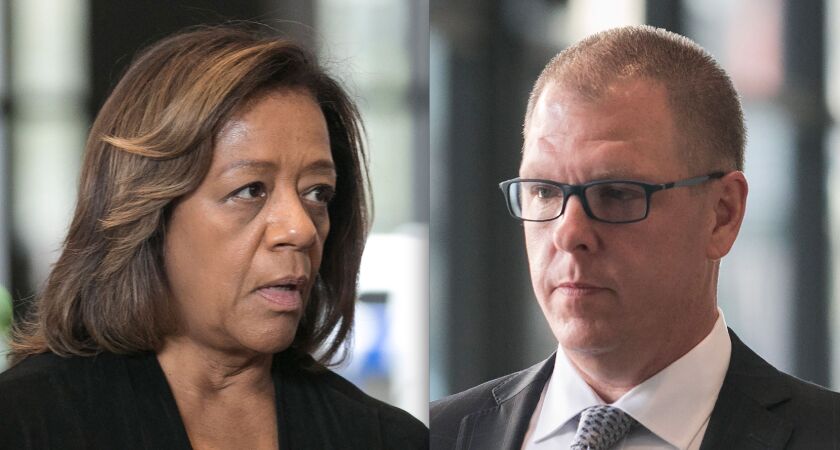 Former CPS CEO Barbara Byrd-Bennett, and Gary Solomon, the mastermind behind the CPS kickback scheme. | Sun-Times file photos