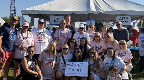 Participants at last year's Out of the Darkness Chicagoland Walk to promote suicide prevention awareness.