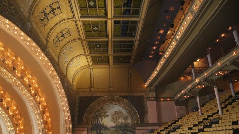 The skylight and atirum at the Auditorium Theatre will be restored to its originally intended look.