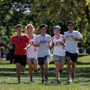 Lane cross-country runners during practice on August 19, 2020.
