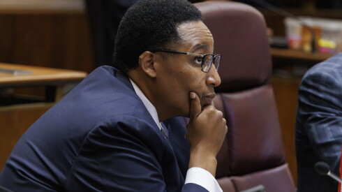 Ald. Jason Ervin (28th) at a Chicago City Council meeting on Oct. 14, 2026.