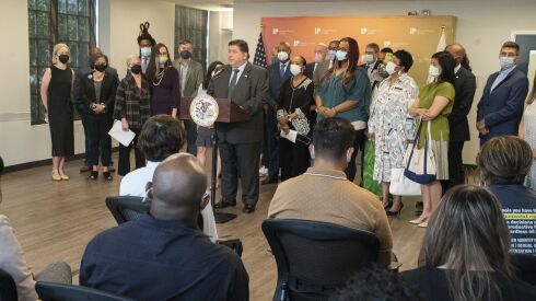 Gov. J.B. Pritzker announces he will call for a special legislative session to protect reproductive health rights after news of the Supreme Court overturning Roe v. Wade on Friday.
