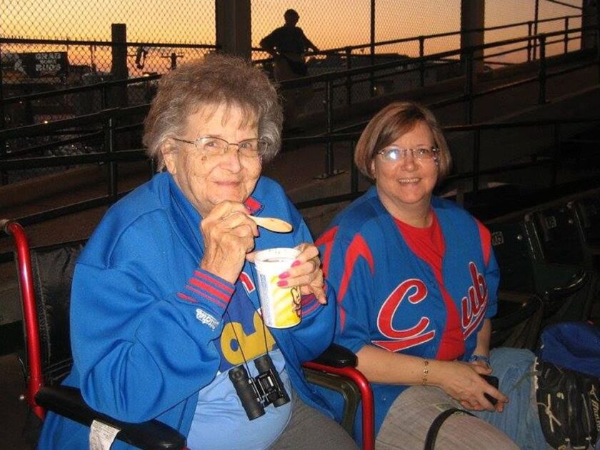 Michigan Cubs fan Josephine Rubringer and daughter Lori Rubringer, who lives in Florida. | Provided photo