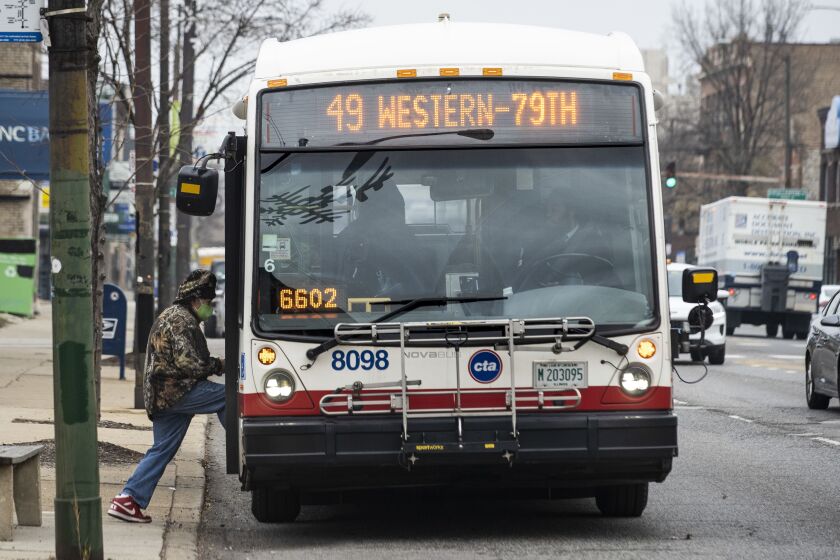 The No. 49 bus, which operates on Western Avenue. Nine CTA bus operators who were infected with the coronavirus reported that was the last route they worked. It’s among the CTA’s busiest bus routes.