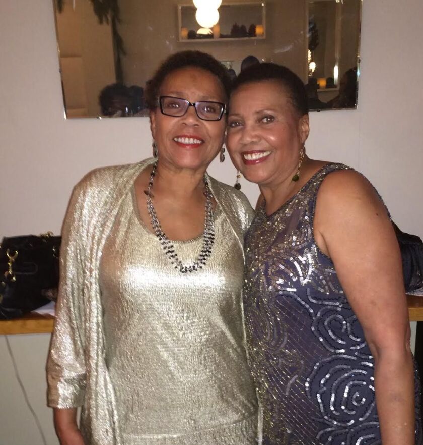 Identical twins Marie Crossley (left) and Mary Mitchell.