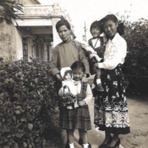 Three-year-old Linda with her family in Hong Kong in 1949 after they escaped from China. | Linda Yu Family Photos