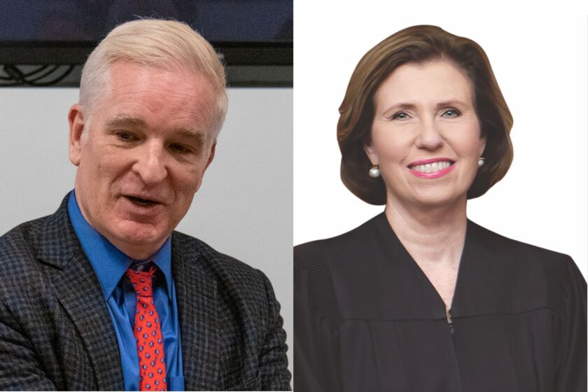 Former Lake County Sheriff Mark Curran and Lake County Judge Elizabeth Rochford.