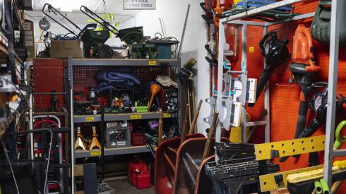 A variety of tools and hardware available to members of the library at the Chicago Tool Library at 1048 W. 37th St in Bridgeport, Tuesday, June 7, 2022.